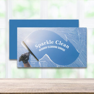 Professional Housekeeping Squeege Window Cleaning Business Card