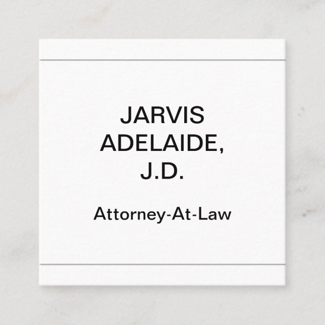 Professional, Humble, and Dapper Business Card (Front)