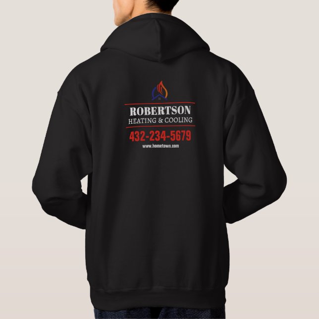 Professional HVAC Heating Cooling Hoodie (Back)
