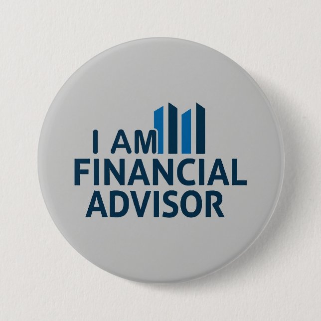Professional I am Financial Advisor Round 7.5 Cm Round Badge (Front)