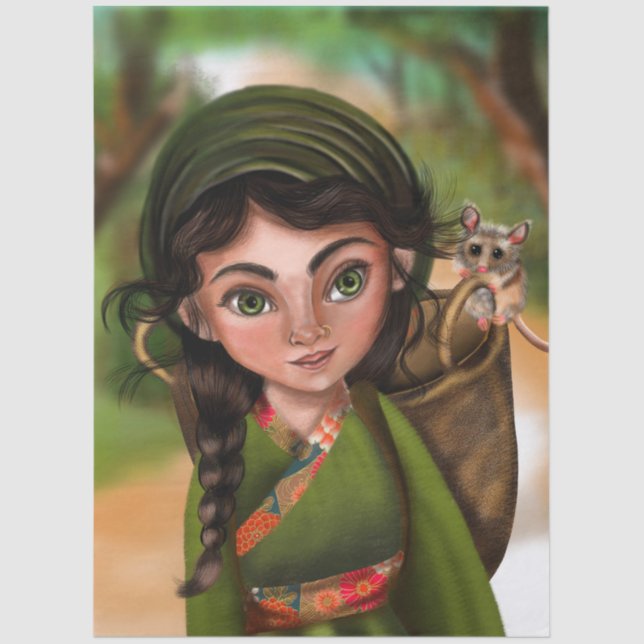 Professional illustrated tissue paper (Front)