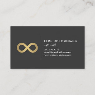 Professional Infinity Symbol in Faux Gold Business Card