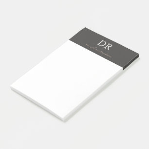 Professional Initial & Script Name Monogram Post-it Notes
