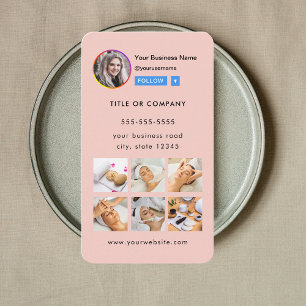 Professional Instagram Photo Follow Me Qr Code Business Card