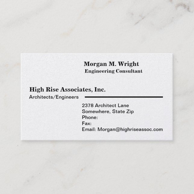 Professional Iridescent Pearl Finish, ZSSG Business Card (Front)