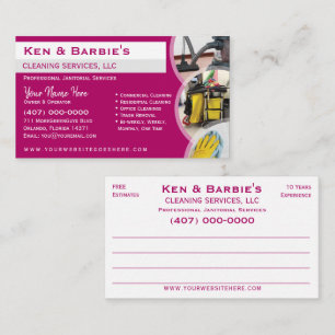 Professional Janitorial Cleaning Housekeeping Serv Business Card