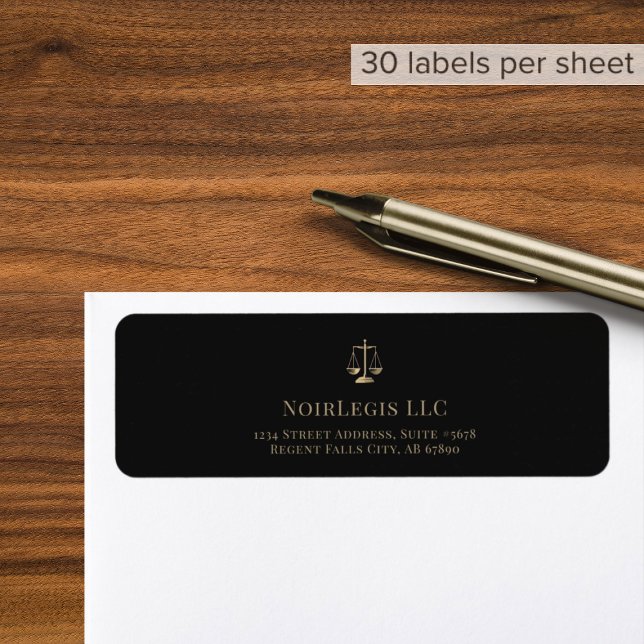 Professional Justice Scale Return Address Label (Creator Uploaded)