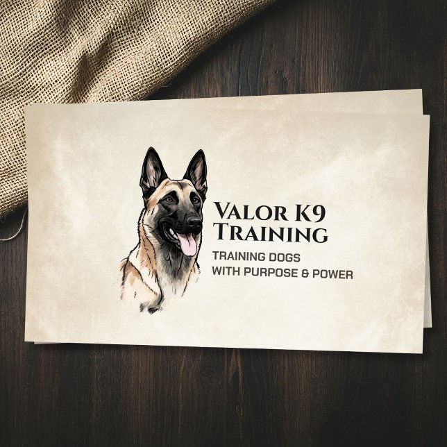 Professional K9 Training  - Belgian Malinois Business Card (Creator Uploaded)