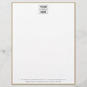 Professional Kraft Border Business Logo Letterhead