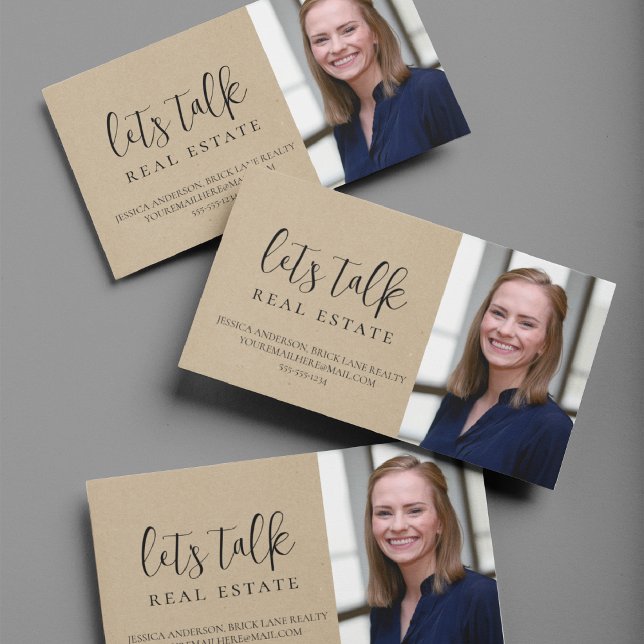 Professional Kraft Paper Real Estate  Business Card (Creator Uploaded)
