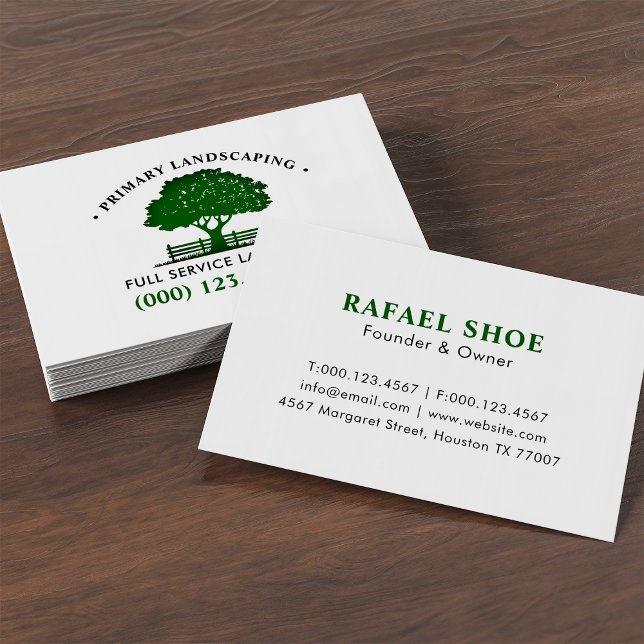 Professional Landscape Tree and Lawn Care Service  Business Card (Creator Uploaded)