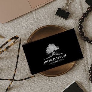 professional landscape tree service and lawn care business card