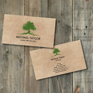 professional landscape tree service and lawn care business card