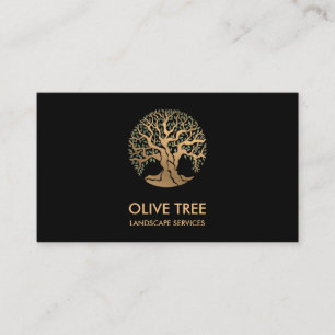 professional landscape tree service and lawn care business card