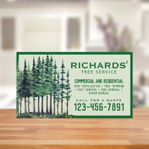 Professional Landscape Tree Service Business Card