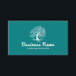 Professional Landscaping Lawn Care Tree Logo Teal Business Card<br><div class="desc">Landscaping & Lawn Care Professional Tree Logo Teal Business Card.</div>