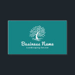 Professional Landscaping Lawn Care Tree Logo Teal Business Card<br><div class="desc">Landscaping & Lawn Care Professional Tree Logo Teal Business Card.</div>