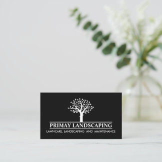 Professional Landscaping Mowing Lawn Care Service Business Card