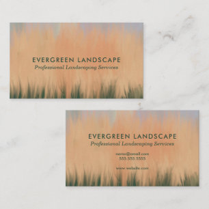 Professional Landscaping Service Blue Coral Green Business Card