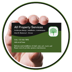 Professional Landscaping Services Business Card