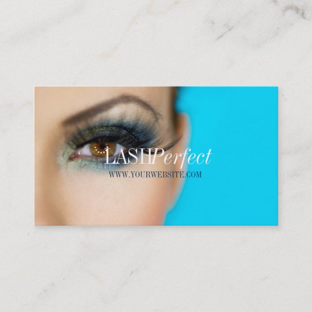 Professional Lash Extensions Makeup Artist Business Card (Front)