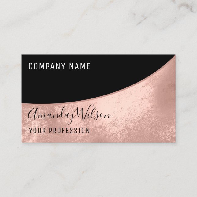 Professional Lashes Makeup Artist Rose Business Card (Front)