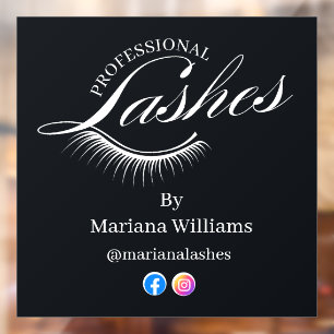 professional lashes, social media black modern