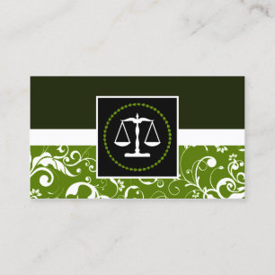professional law : damask justice scales business card