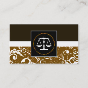 professional law : damask justice scales business card