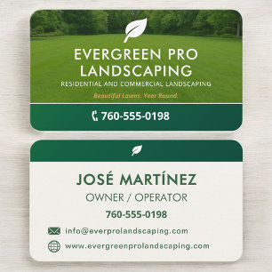 Professional Lawn Care Landscaping Business Card