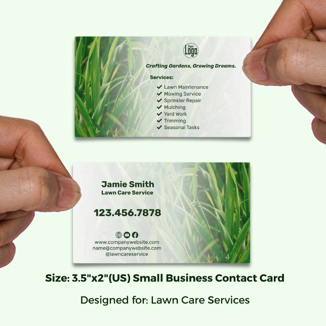 Professional Lawn Care & Landscaping Business Card (Professional Lawn Care & Landscaping Business Card; Size: 3.5 x 2 Inch)