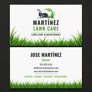 Professional Lawn Care & Landscaping Service Business Card