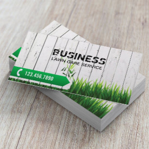 Professional Lawn Care Service Business Card