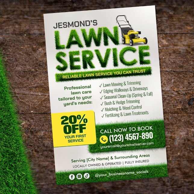 Professional Lawn Care Service Flyer (Creator Uploaded)