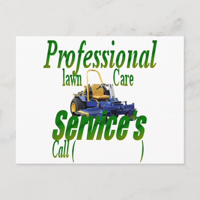 Professional lawn care services postcard (Front)