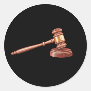Professional Lawyer Attorney Black  Classic Round Sticker