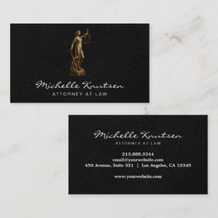 Professional Lawyer Attorney luxury Black Gold Business Card