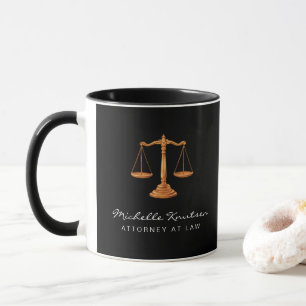 Professional Lawyer Attorney luxury Black Gold Mug