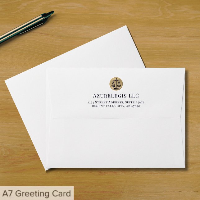 Professional Legal Scales of Justice Emblem Envelope (Creator Uploaded)