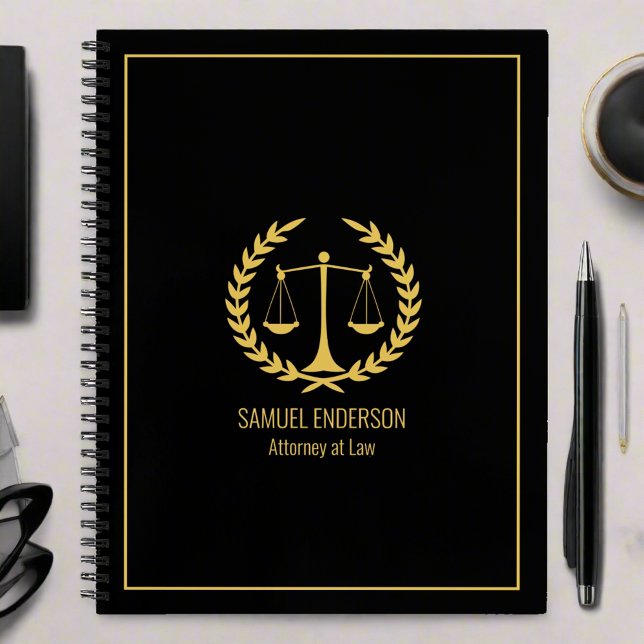 Professional Legal Services Lawyer Black & Gold Notebook (Creator Uploaded)