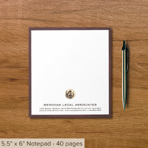 Professional Legal-Themed Notepad
