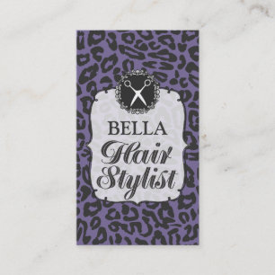 Professional Leopard Pattern Hair Salon Cards