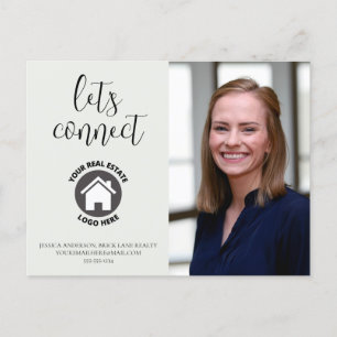 Professional Let's Connect Contact Info Realty  Postcard