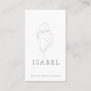  Professional letterpress floral monogram Qr code  Business Card