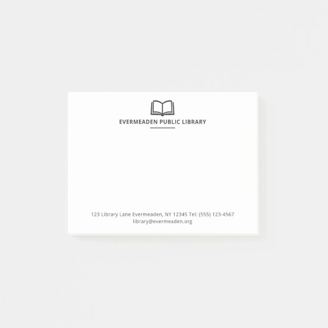 Professional Librarian Library Name Simple  Post-it Notes (Front)