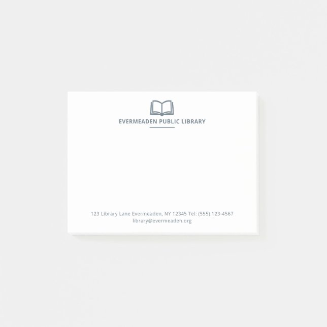 Professional Librarian Library Name Simple  Post-it Notes (Front)
