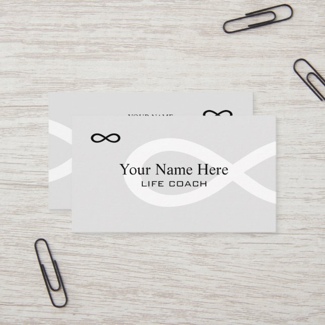 Professional life coach business card template (Front/Back In Situ)