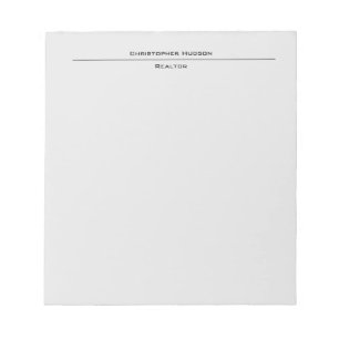 Professional Light Grey Simple Plain Notepad