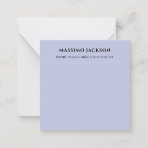 Professional lilac color modern minimalist name card