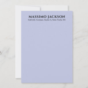 Professional lilac color modern minimalist name card